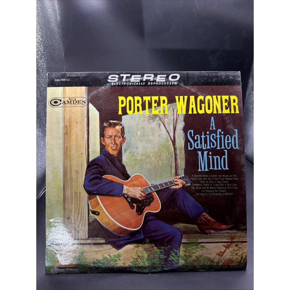 PORTER‎ WAGONER ~ A SATISFIED MIND Vinyl LP 1963 RCA Camden Country B2G2